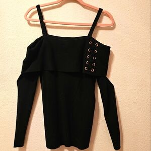 NEW! Black off the shoulders sweater - Size small